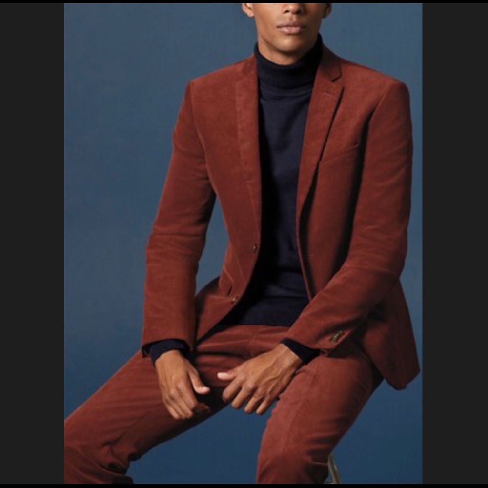 Faconnable Two Button Notch Lapel Corduroy Suit